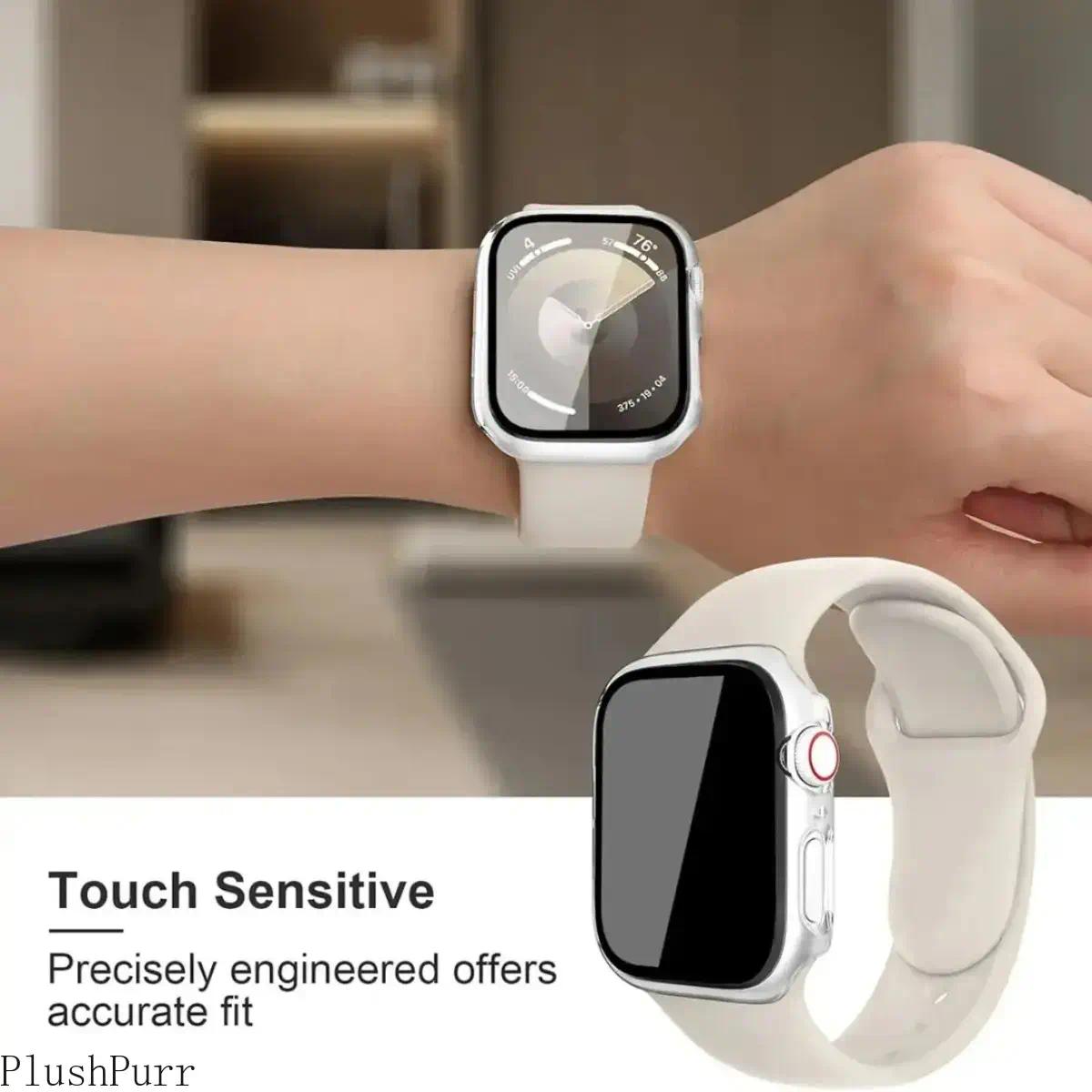 2-Pack Smartwatch Anti-Spy Protective Case (Built-in Tempered Glass) — 2-in-1 Ultra-Thin Privacy Screen Protector & Case; Compatible with 38–49mm Apple Watch Series & Ultra Models; Stylish Protective Accessory for Men & Women (Case Only)