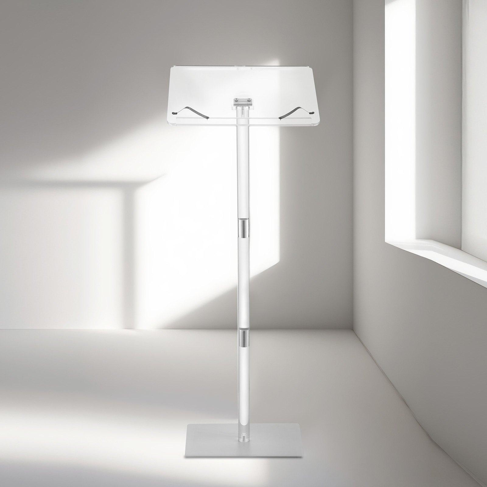 VEVOR Podium Stand, 43-Inch Acrylic Lectern, Portable Laptop Desk with Wide Reading Surface, Book Clips, Adjustable Angle, Floor-Standing, for Classroom, Wedding, Conference, Lecture and Concert VEVOR Podium Stand, 43-Inch Acrylic Lectern, Portable Laptop Desk with Wide Reading Surface, Book Clips, Adjustable Angle, Floor-Standing, for Classroom, Wedding, Conference, Lecture and Concert
