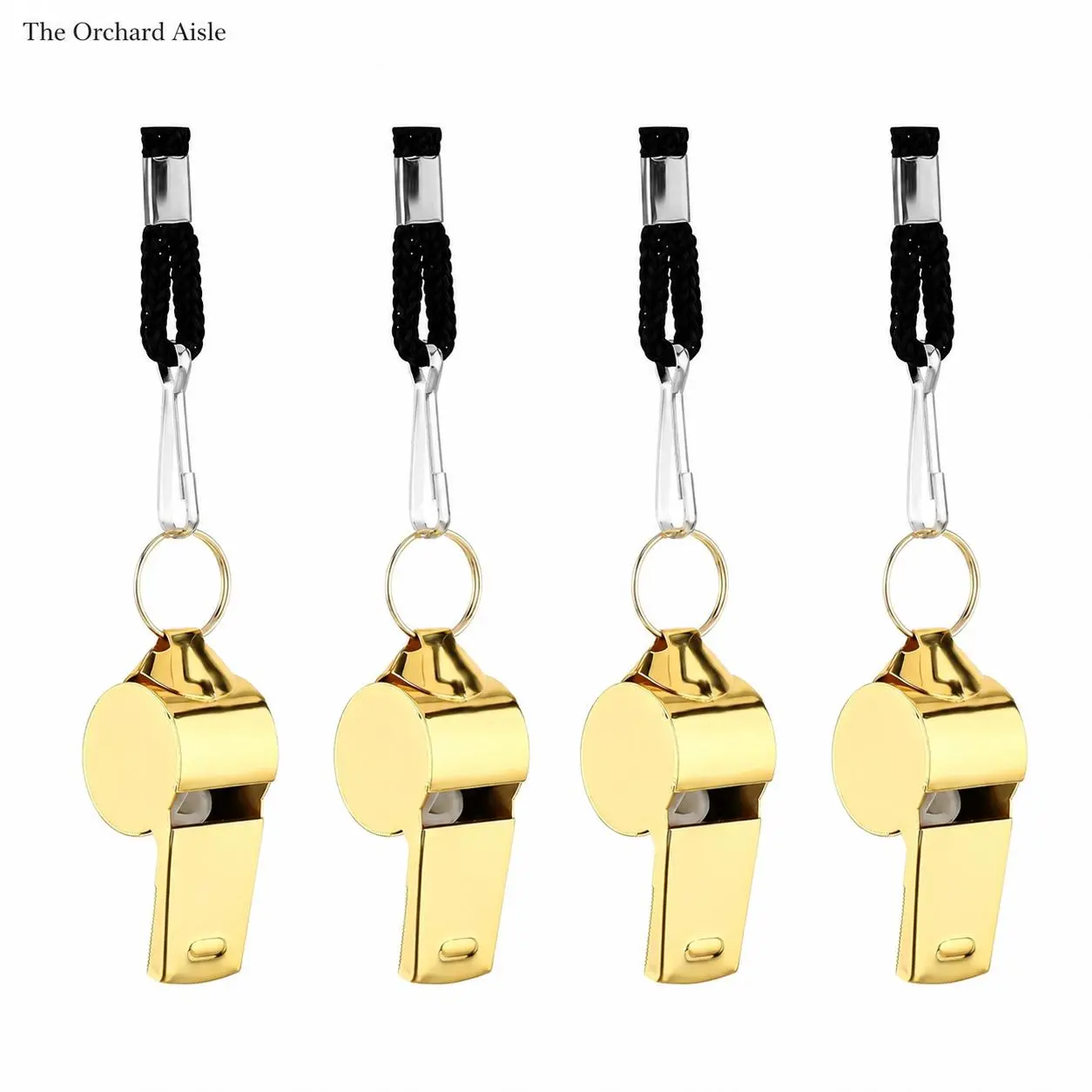 Professional-grade 304 stainless steel whistle for outdoor survival, referee use, and emergency signaling—corrosion-resistant, loud treble tone, ergonomic neck-hanging design with durable lanyard, ideal for hiking, sports officiating, and wilderness safet