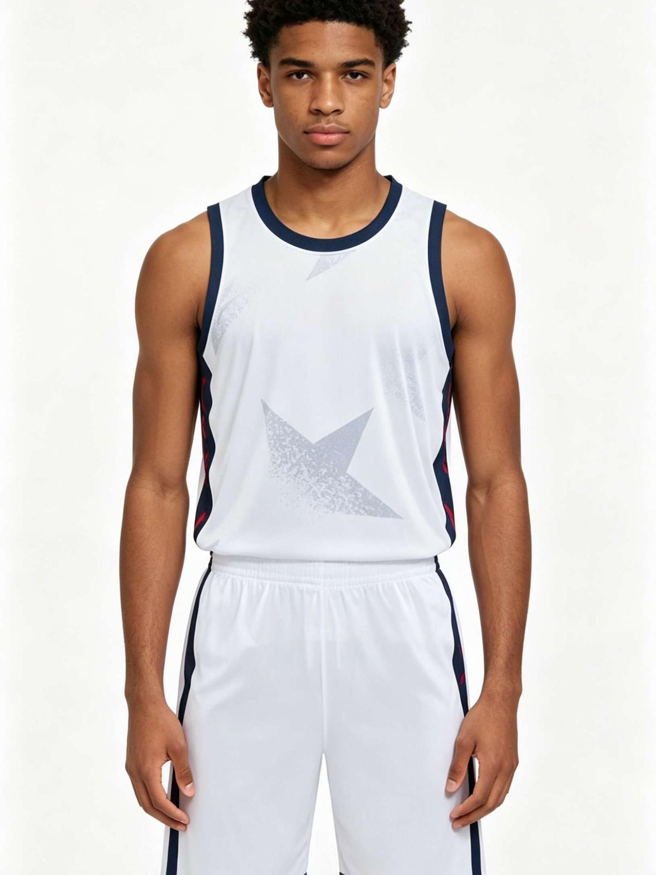 26/27 New Season Basketball Set, American Style Men's Adult Basketball, Loose-Fit Breathable Casual Training Gear