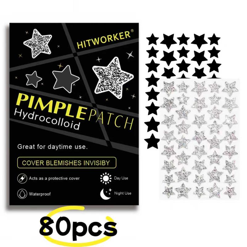 Shining Star 80 HITWORKER® Acne Patches (Available in Black, Pink, and Yellow) | Mix and match any color. A party emergency essential that covers blemishes while still making you shine. A must-have beauty tool for parties. Hydrocolloid Patches