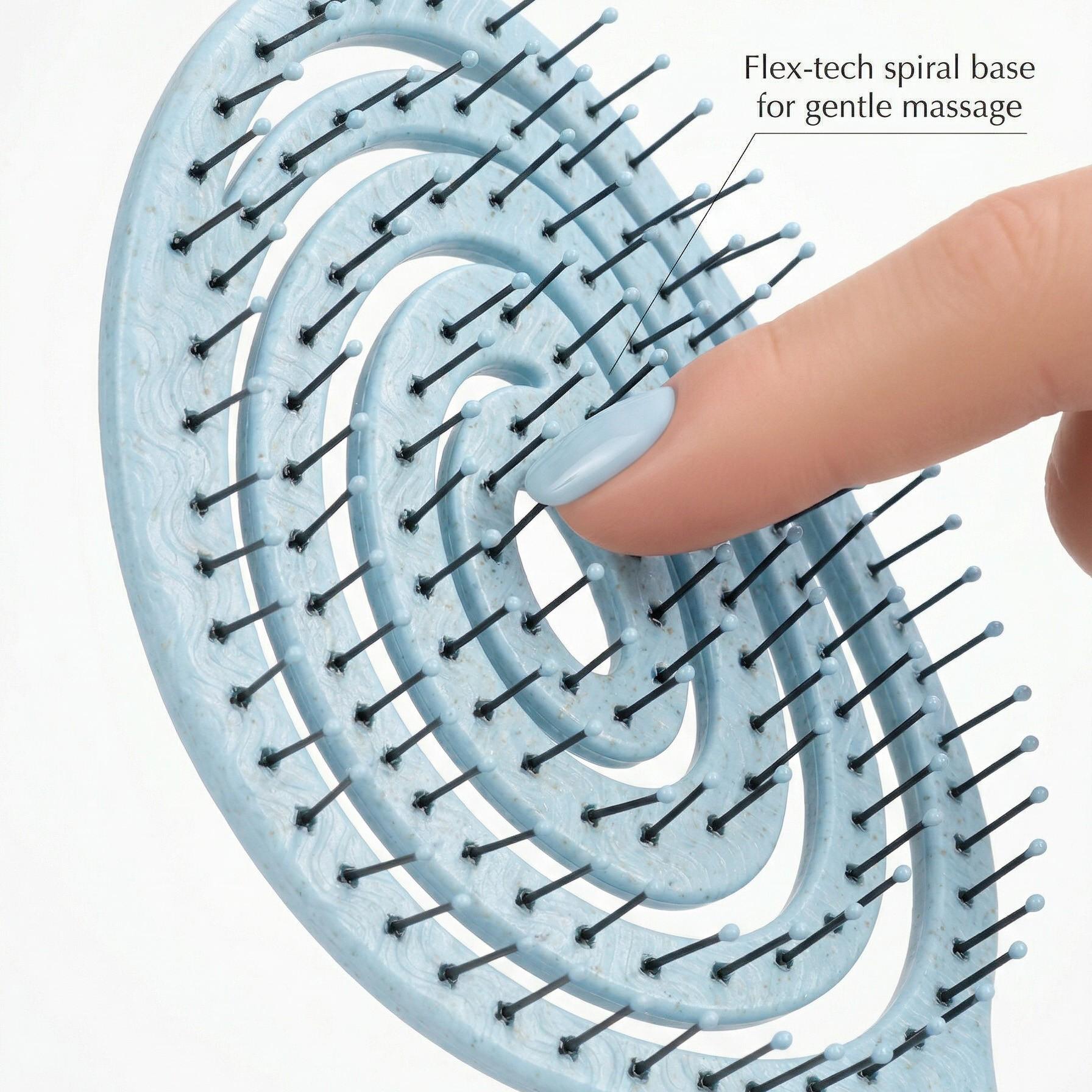 1PC Spiral Detangling Hairbrush TikTok Viral, Unique Hollow Out Vent Brush, Anti-Tangle Fluffy High Volume Comb, No Snag Scalp Massage Brush for Curly & Straight Hair, Dorm Home Use for Women Girls, Beginner Friendly Hot Sale