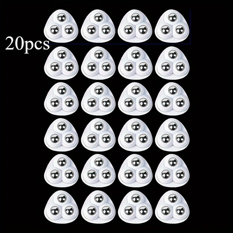20 self-adhesive rotating casters, rotating 360 °, with stainless steel bearings. Quiet and durable, with thick base, suitable for furniture, cabinets and storage boxes, available in white and black