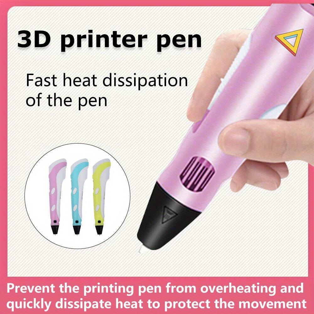 3D Printing Pen for Adults, 60s Fast Melt, Dual-Temp Ctrl, Ergo Grip, 5m ABS PLA Filament, English Guide, Ideal Creative Gift for DIY Crafts & Model Building
