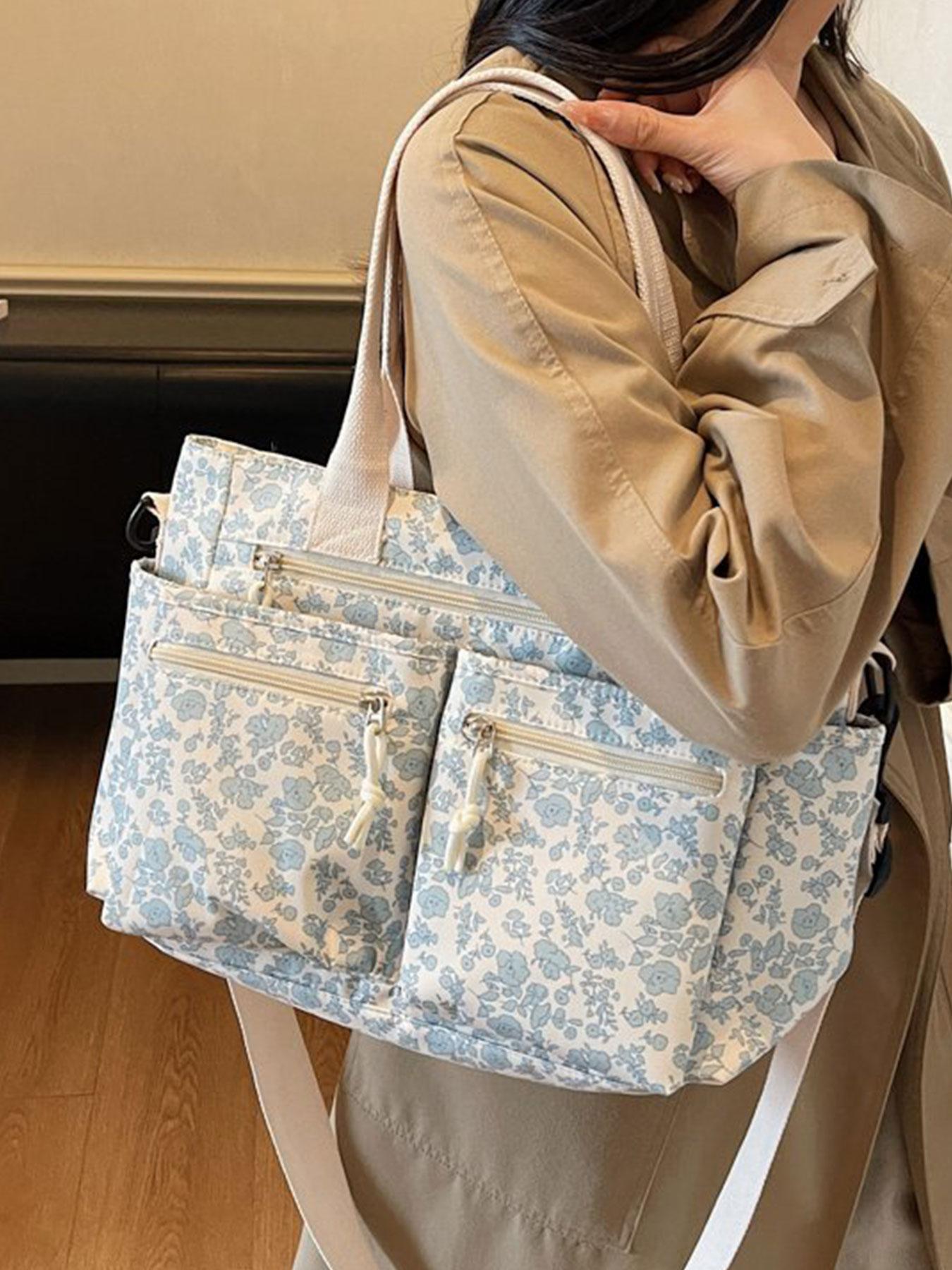 Women's Strawberry Pattern Tote Bag, Large Capacity Shoulder Bag for Daily Used, Casual Shopping Bag, Casual Trendy Versatile High-quality Daily Commuting Bag, Girl Fashionable Bag