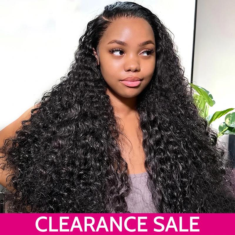 YAWAWE Hair Water Wave 13x6 HD Lace Frontal Wigs Brazilian Wigs 100% Human Hair For Women Deep Curly Wigs preplucked Precut Clearance Sale