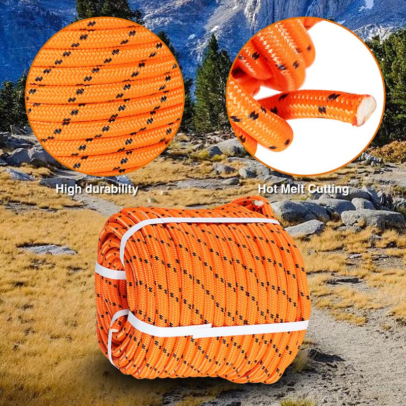 findmall Outdoor 1/2Inch 24 Braided Polyester Rope Tree Work Rope Rigging Rope for Outdoor Swing Camping In Multicolor 100/ 150/200 FT