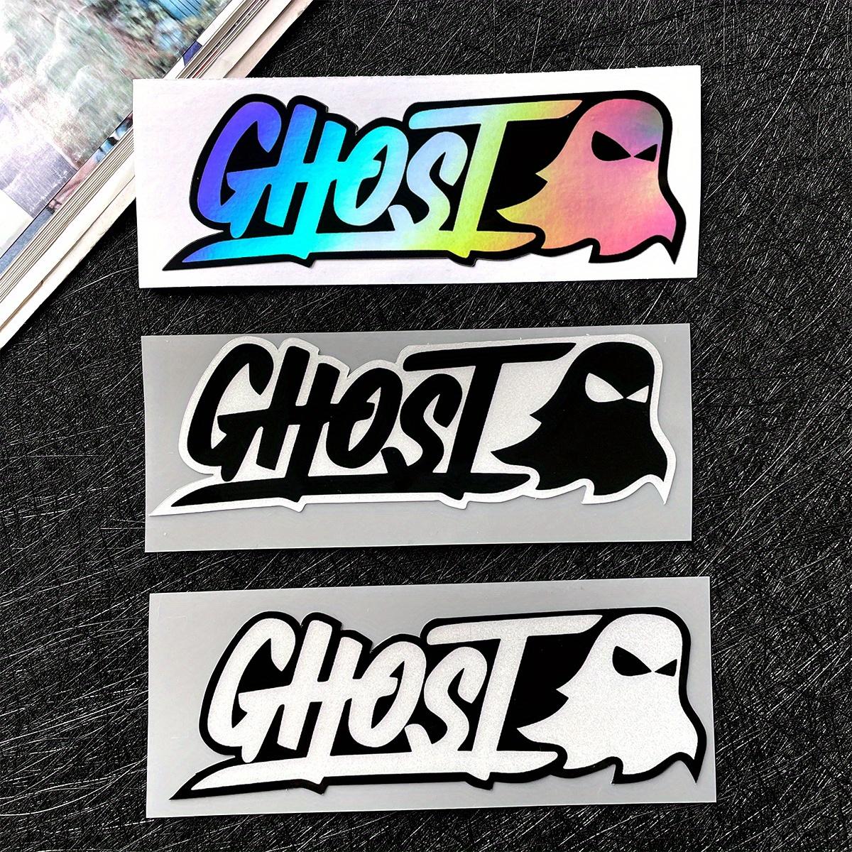 1PC Waterproof vinyl sticker decal for motorcycles and cars, featuring a ghost design, perfect for your motorcycle windshield and body, Motorcycle Stickers, Waterproof Vinyl Decals