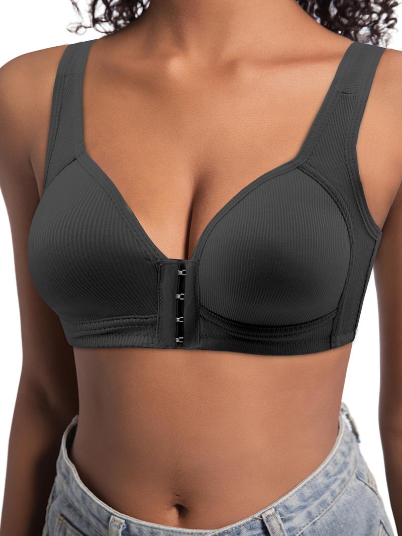 FZ 4/2PCS EssElegance Adjustable Front Closure Push-Up Bra Wire-Free, Seamless & Side Support for Daily Wear, Spring-Summer Comfort FZ 4/2PCS EssElegance Adjustable Front Closure Push-Up Bra Wire-Free, Seamless & Side Support for Daily Wear, Spring-Summer Comfort