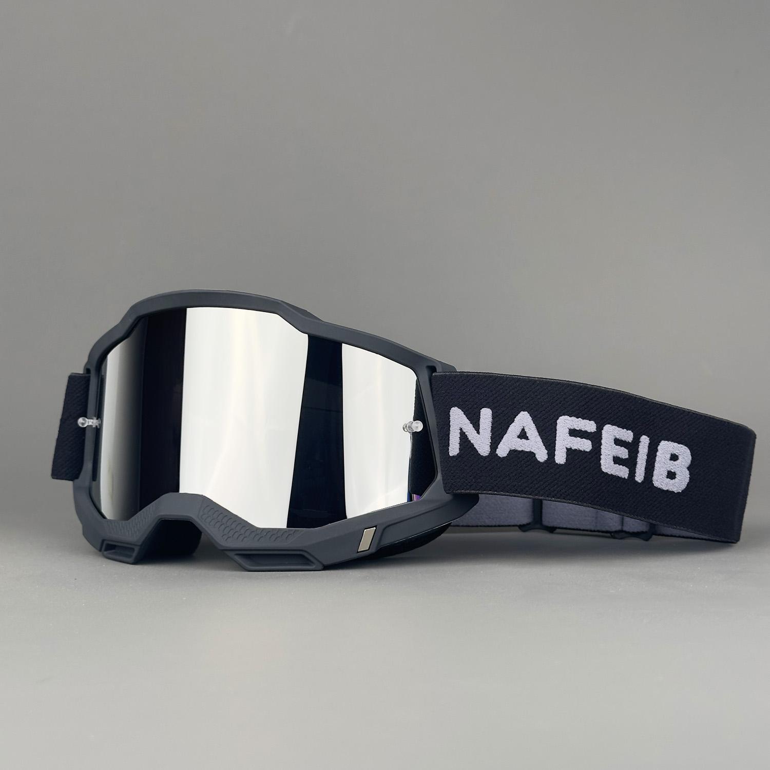 NAFIEB High-Performance OTG Goggles: Compatible with Prescription Glasses, Scratch/Dust Resistant, Airflow System, Secure, Adjustable. For Riding, Skiing. Ideal Holiday Gift.