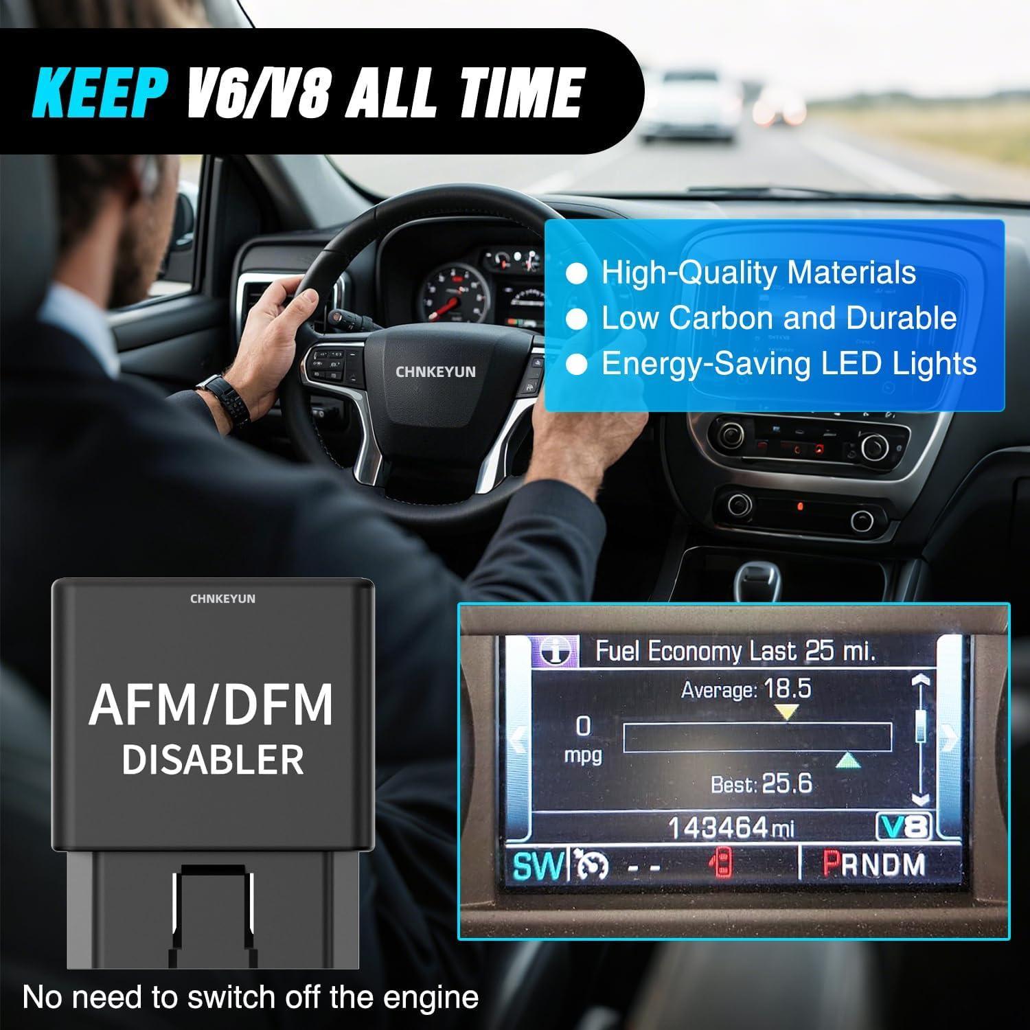 AFM Disabler Active Fuel Management Delete AFM/DFM Disabler for 5.3 Silverado Chevy 2005-2019 GMC Sierra Yukon Tahoe Avalanche Cadillac Escalade V6 & V8 Engine 5.3L 6.0L 6.2L Vehicle,car accessories