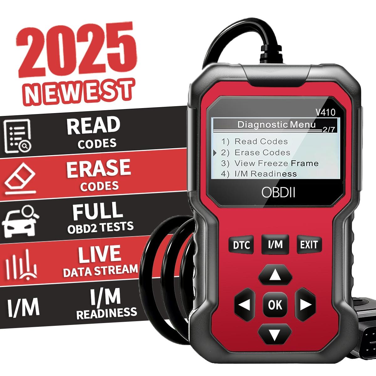 New Obd2 Scanner Diagnostic Tool, Complete Engine Code Reader, Reset, Data Stream, I/m Readiness, Vehicle Info, Voltage Test, All Obdii/eobd Vehicles, Automotive Scan Tool