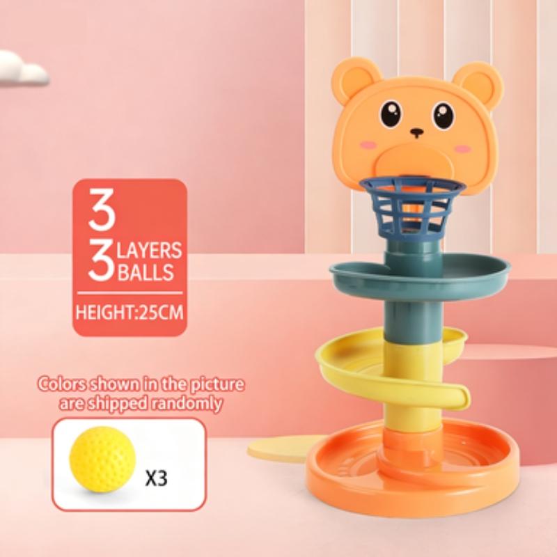 Baby Basketball Track Toy Suitable for Ages 3+, DIY Educational Toy for Infants Boys Girls Aged 2-6 Years, Fun Learning Activity