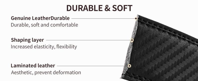 GSOIAX Mens Leather Ratchet Belt Easy Release Adjustable Buckle for Dress & Casual Wear Exquisite Gift Box Packaging Christmas Holidays Idea