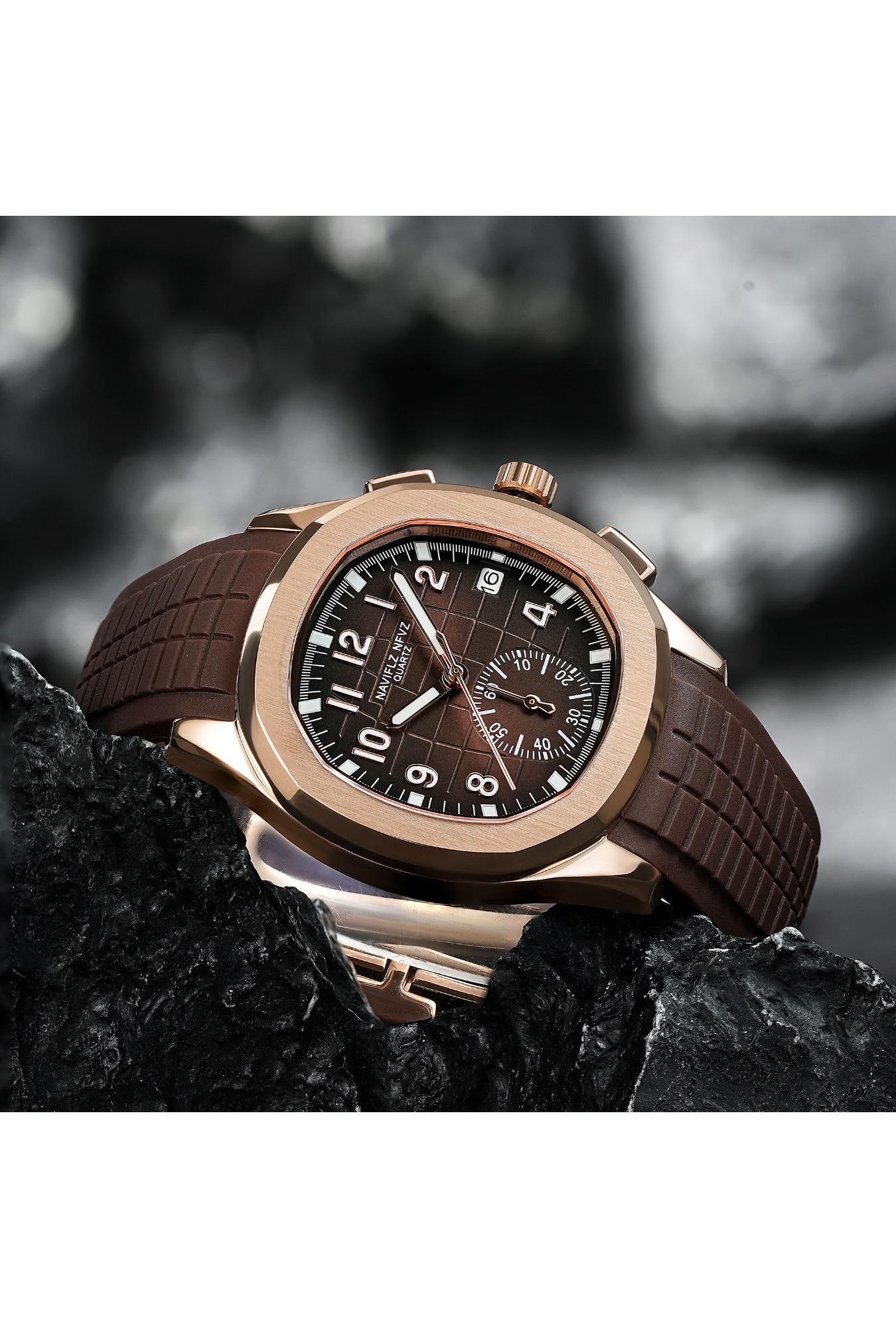 2026 Hot Selling Top Luxury Brand Japan VD53 Mov Chronograph Quartz Watch Stainless Steel Silver-Blue Rubber Strap Luminous Waterproof