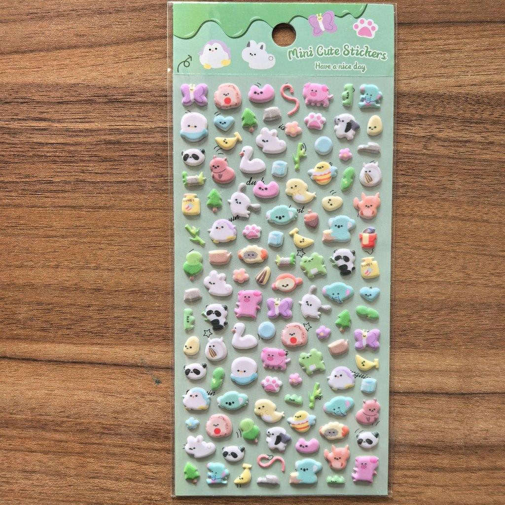 4-Pack Tiny Cute Mixed Element Funny Stickers - Vibrant Decor Embellishments for Water Bottles, Stationery & Daily Gadgets, DIY Sticker, Diary Sticker, Sticker Sheets, Sticker Packs