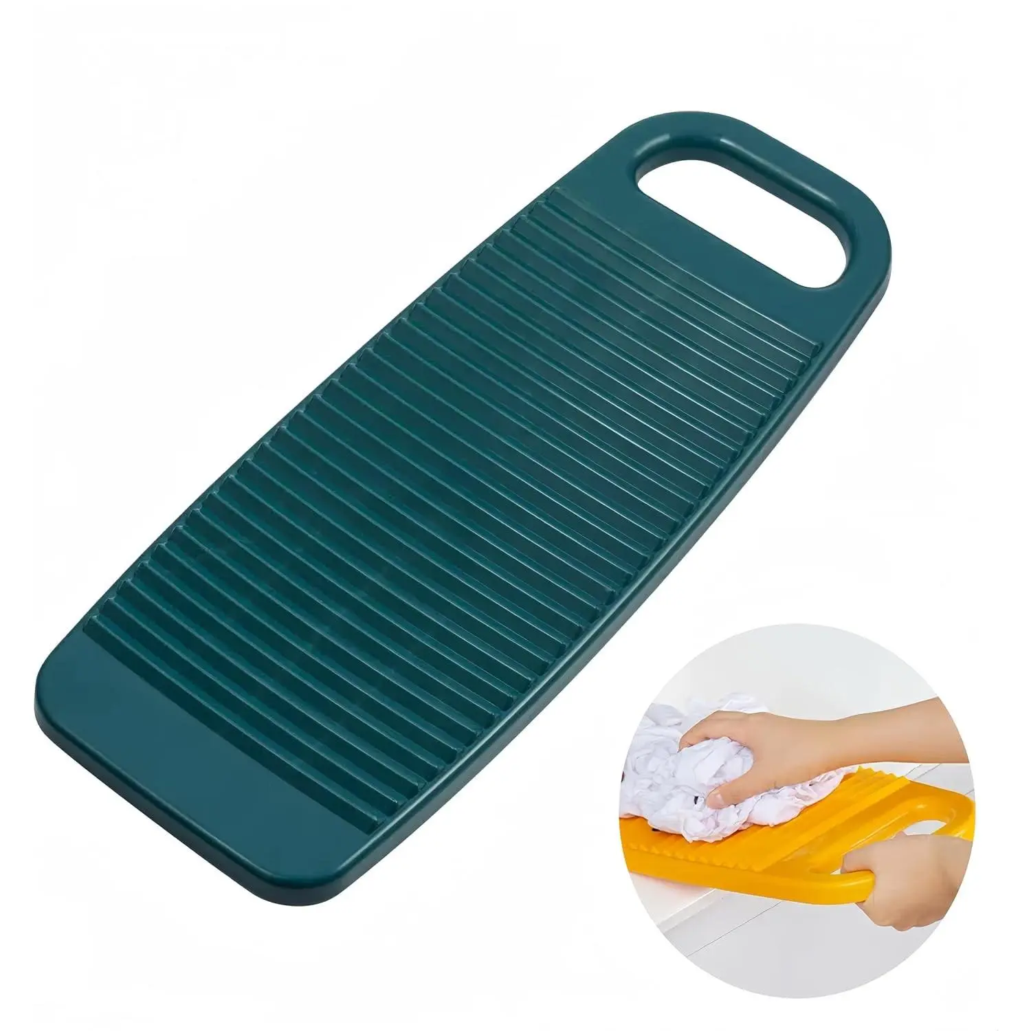 Non-Slip Plastic Laundry Washboard for Hand Washing Clothes(Blue) Clothes washing board and laundry scrubber board for manual garment cleaning, household clothing care, and everyday use.