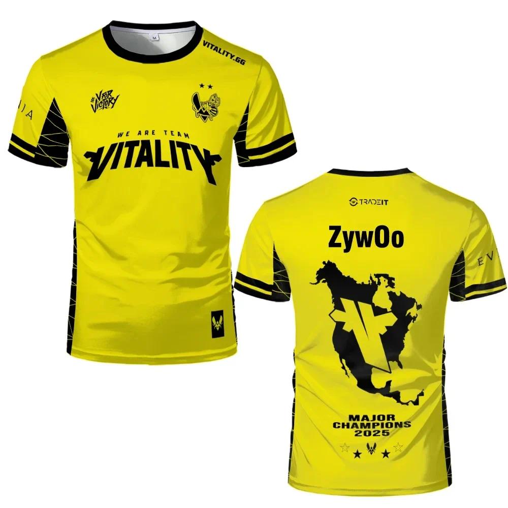 Jersey CS2 Austin Major Team Vitality Commemorative Uniform 3d Print T-shirt Men Women Fashion Casual Short Sleeve Tops Tee Csgo