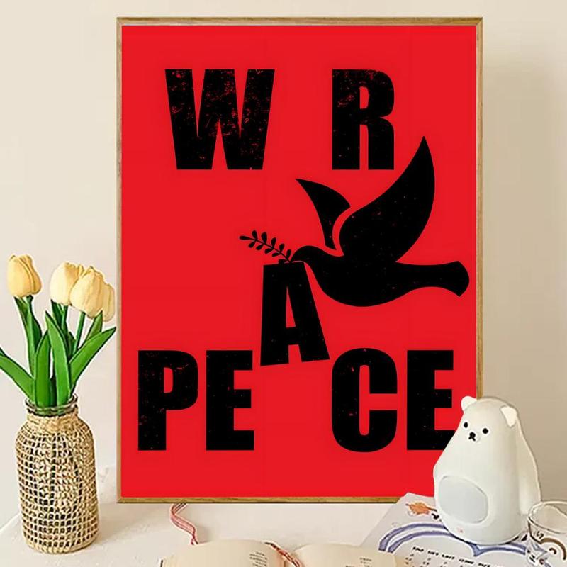 Cool Anti-war propaganda Poster HD Waterproof Self-Adhesive Art Vibrant Wall Print for Living Room Bedroom Bar Parlor Home Decor Gift Fade-Resistant Easy-Apply Durable Dly Artwork Multiple Sizes, High Definition, Easy to Apply & Clean