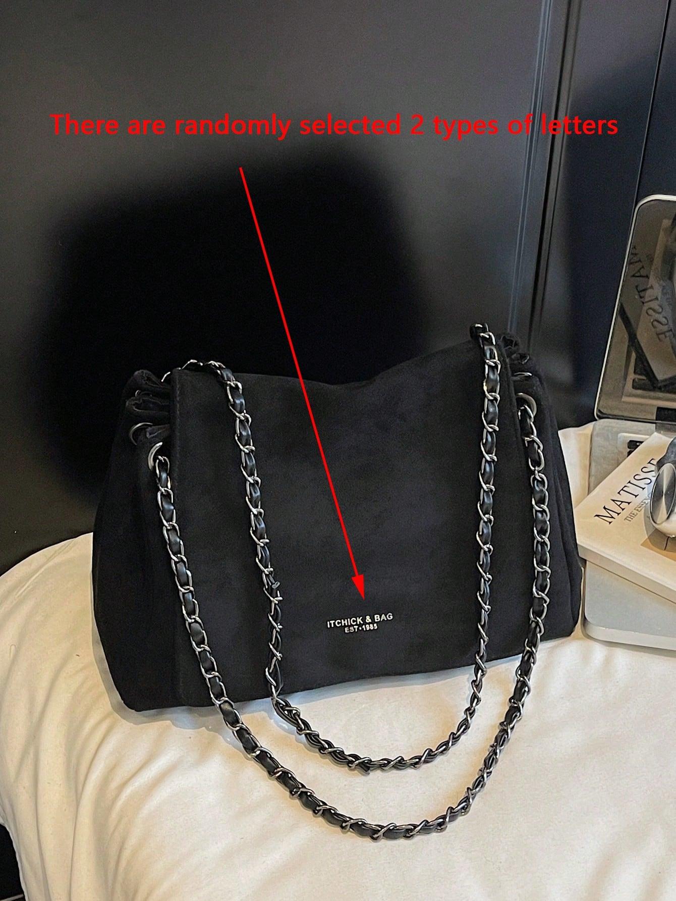 Women's Fall/Winter Suede Shoulder Bag with Fashion Woven Chain, Ideal for Commuting and Shopping, Perfect Gift Chain Bag