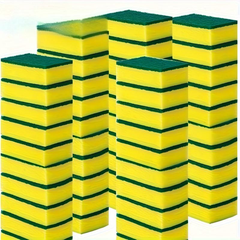 4pcs Multi-Functional Square Kitchen Sponges - High Absorbency, Rust & Stain Remover, Double-Layer Design, Suitable for Dishes, Cookware & Furniture, Multipurpose Kitchen Sponges
