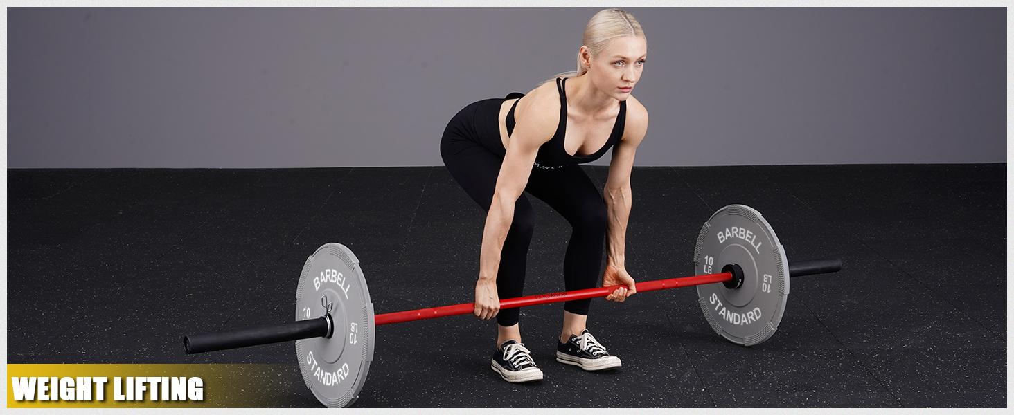 MIKOLO Olympic Weight Plates, Color Coded Bumper Plates, Weight Set of Barbell Weights, Rubber Plates Weights for Weight LiftingMIKOLO Muscle Training Equipment Glute Workout Equipment