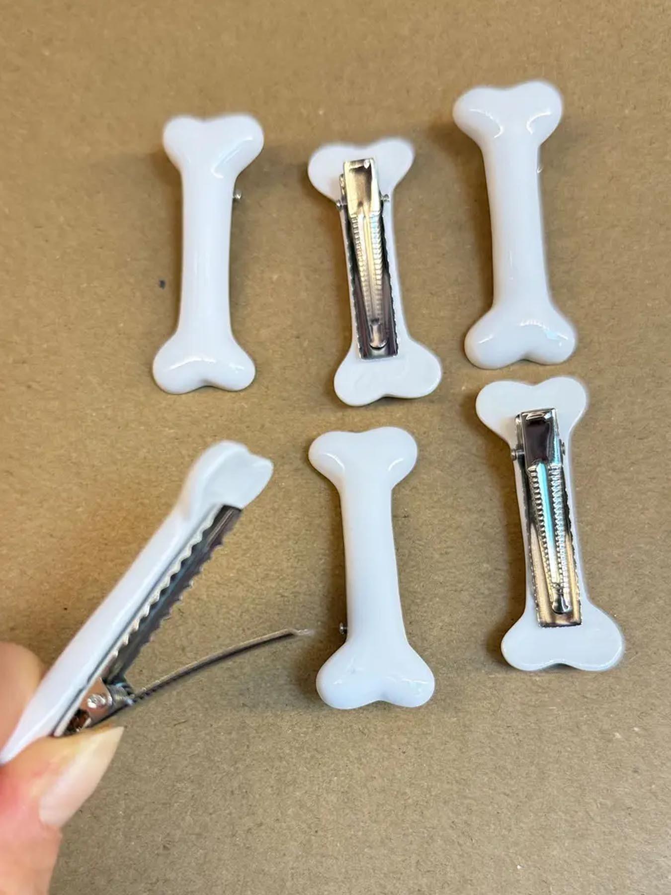 6pcs Cute New Bone-shaped Hairpin, Fresh And Sweet Lolita Duckbill Clip, Creative And Versatile Side Bangs Hair Accessories, Can Be Used For Daily Hairstyle Decor, Photography Accessories, Bangs Hairpins For Girlfriends And Ladies, Hairpin Sets