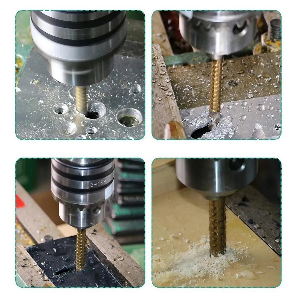 Premium Multi-Material Drill Bit Set: Carbide Taps, Wood Boring Bits, 3-Flute Spiral Drills & Thread Repair Tools for Metal, Wood, Plastic - Complete Portable Kit for Cutting, Precision Drilling & Fast Hole Creation.