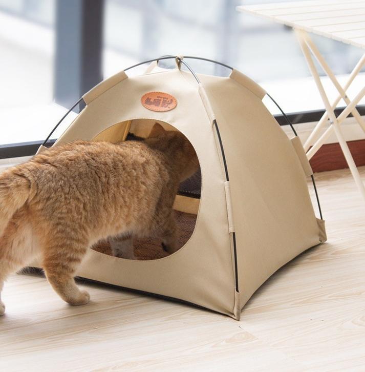 Foldable Pet Tent with Mat - Ideal for Outdoor Travel and Camping - Suitable for Cats and Dogs - Perfect Nest for Pets in All Seasons， cozy  cat  house pet  nest