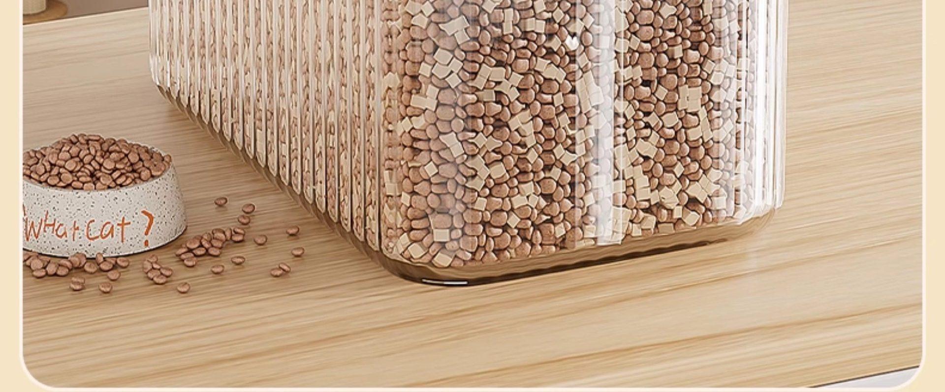 Cat food storage bucket Dog food bucket Sealed moisture-proof and insect-proof grain storage bucket Food grade pet food large-capacity storage box