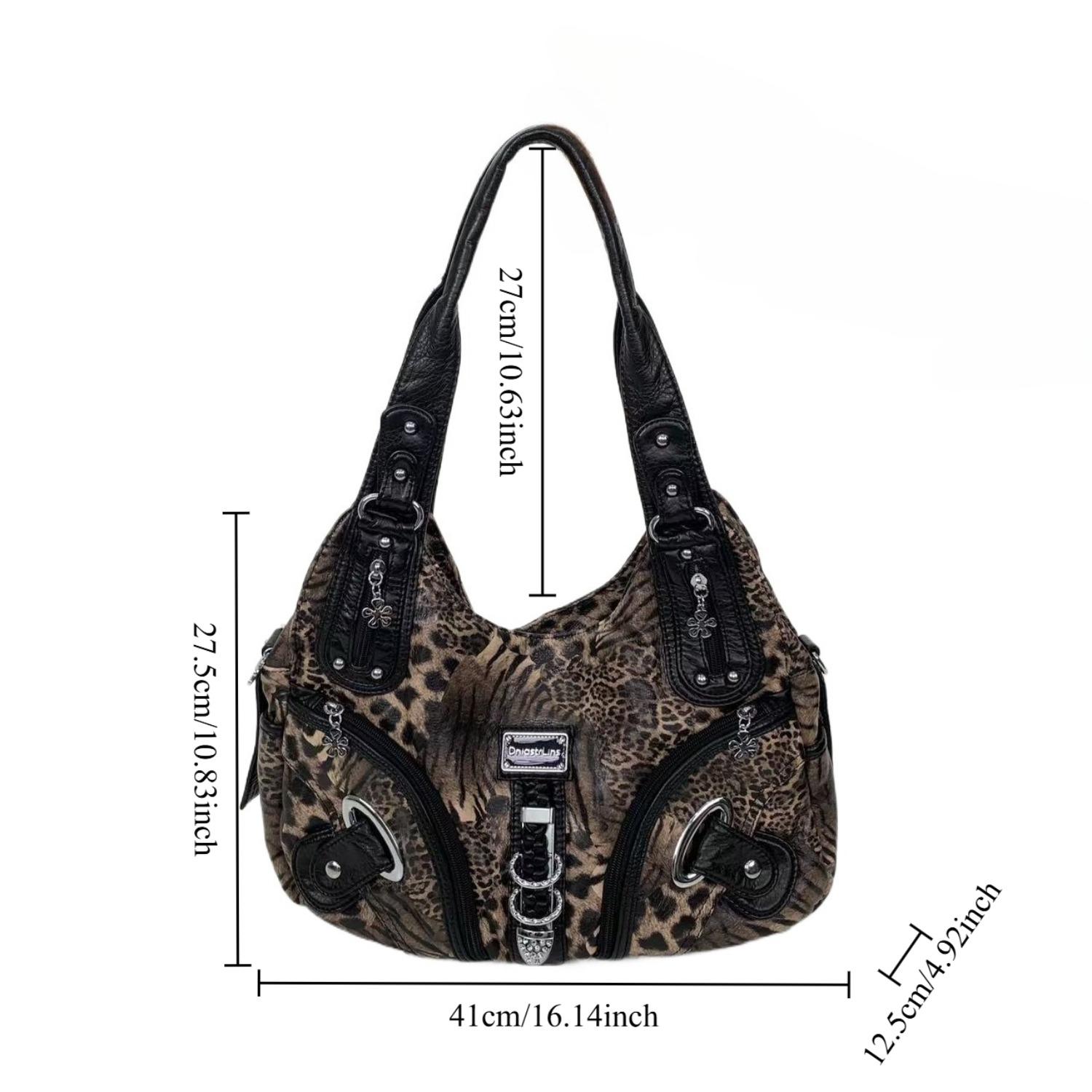 Ladies' retro Y2K spicy girl handbag, large capacity, multiple