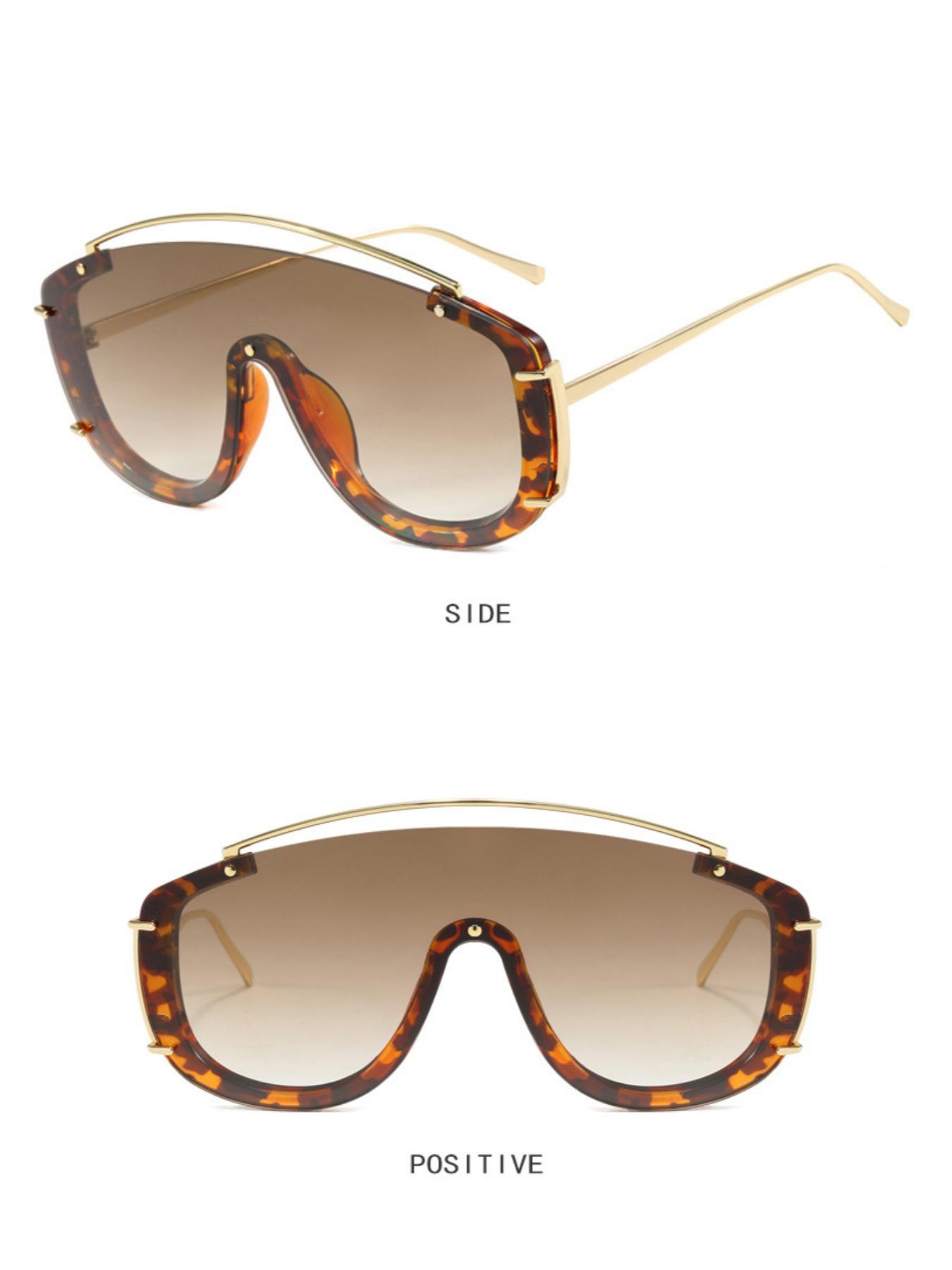 Unisex Fashionable All-match Tinted Lens Sunglasses, Trendy Casual Frame Sunglasses for Everyday Use, Fashion Accessories for Outdoor Activities