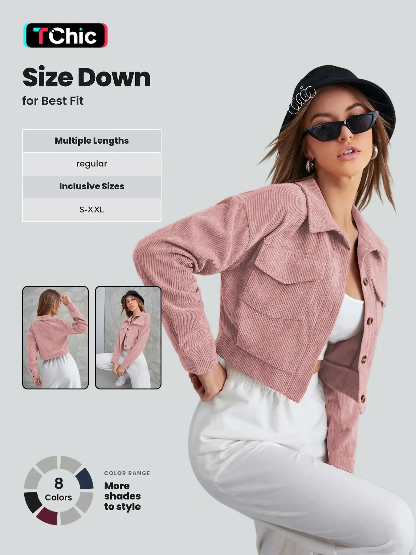 Women's Latest Basic Corduroy Knit Long Sleeve Fitted Womenswear Jacket, Casual Lapel Design, Single Button Closure, Fall & Winter Fashion, Short Coat for Women, Knitwear Coats, Plain Pattern Outerwear
