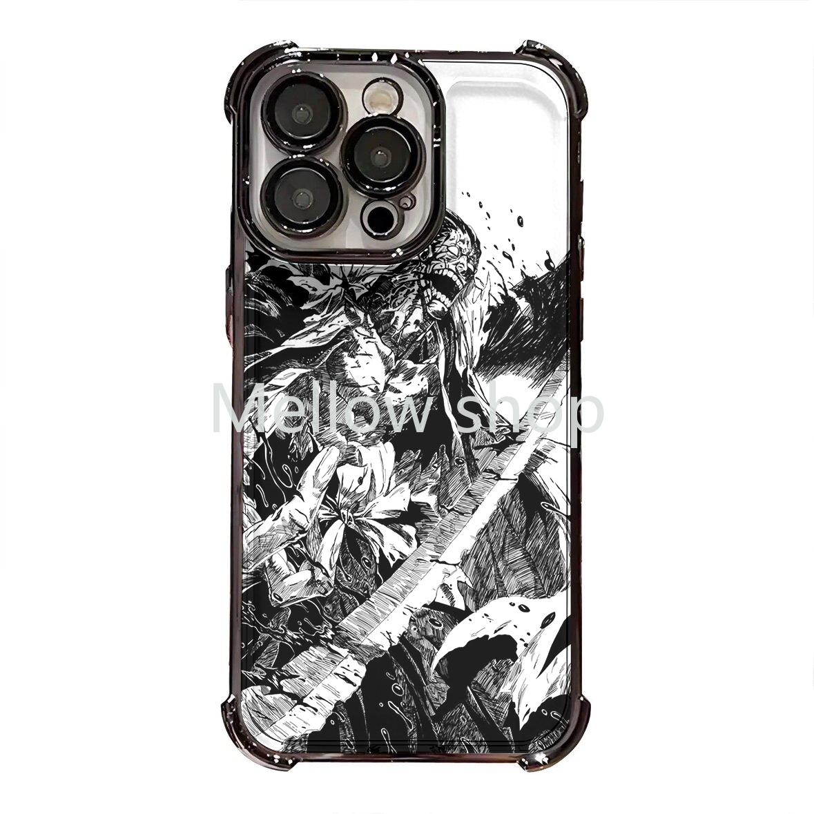 BLEACH Ichigo Kurosaki Black and White Manga Phone Case, Perfect Gift for Fans, Shockproof TPU Cover for iPhone 17, 16, 15, 14, 13, 12, 11, Pro, Pro Max, Air, Plus | Samsung Galaxy S23, S24, S25, S26, Plus, Ultra