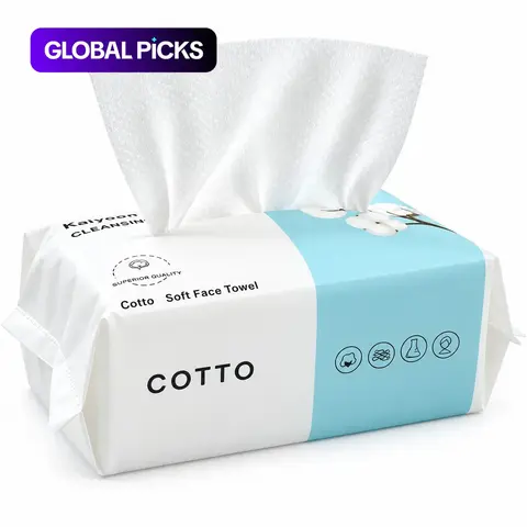 Face Towels, Disposable Clean Facial Towels for Sensitive Skin, Lint- free Face Cloths, Face Wash Cloths for Makeup Remover, Skincare and Women Cleaning, Dry Wipes 1/2/3/4/6/8/10packs, Facial Cleansing Cloths #GLOBAL PICKS