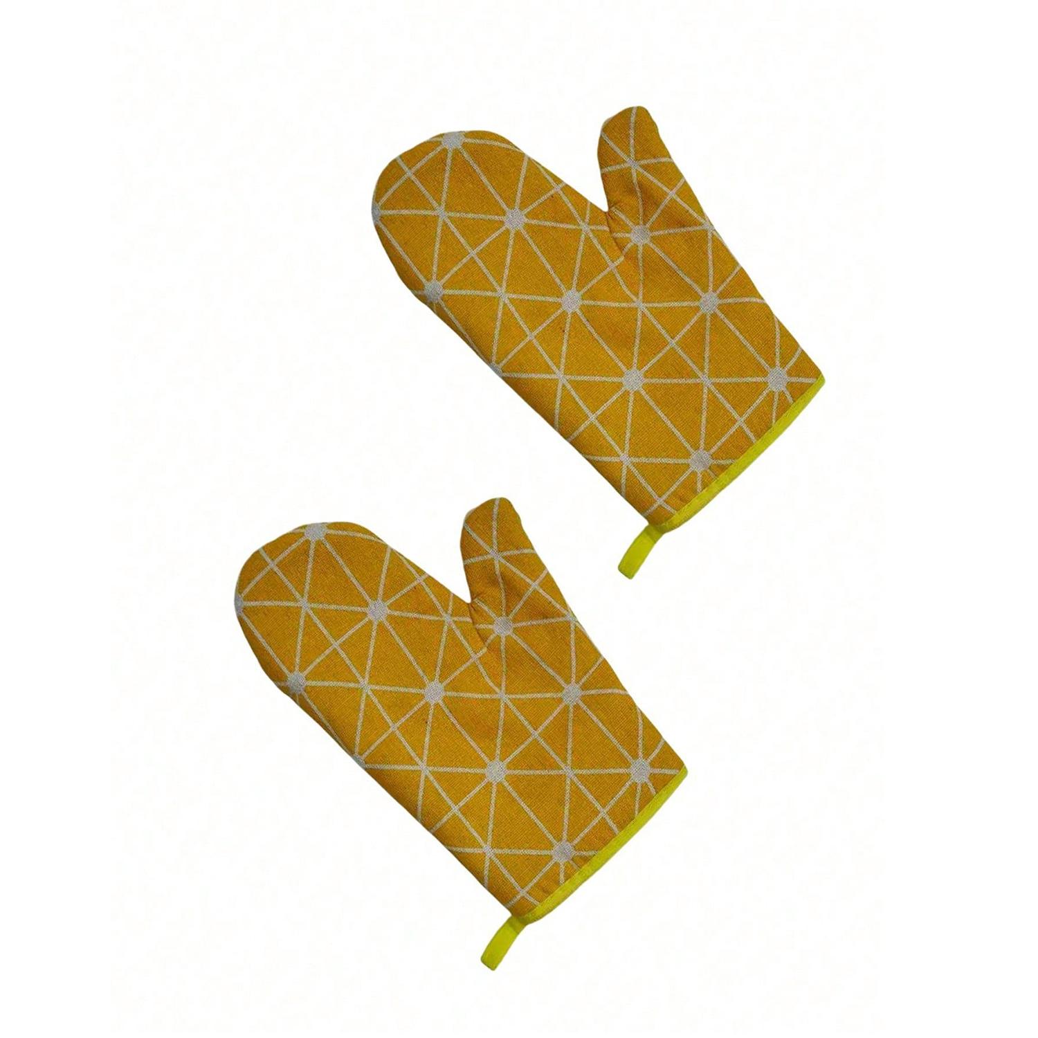 2pcs Heat-Resistant Gloves, Durable Oven Mitts for Microwave & Air Fryer, Ideal for Cooking Safety, Essential Kitchen Gear