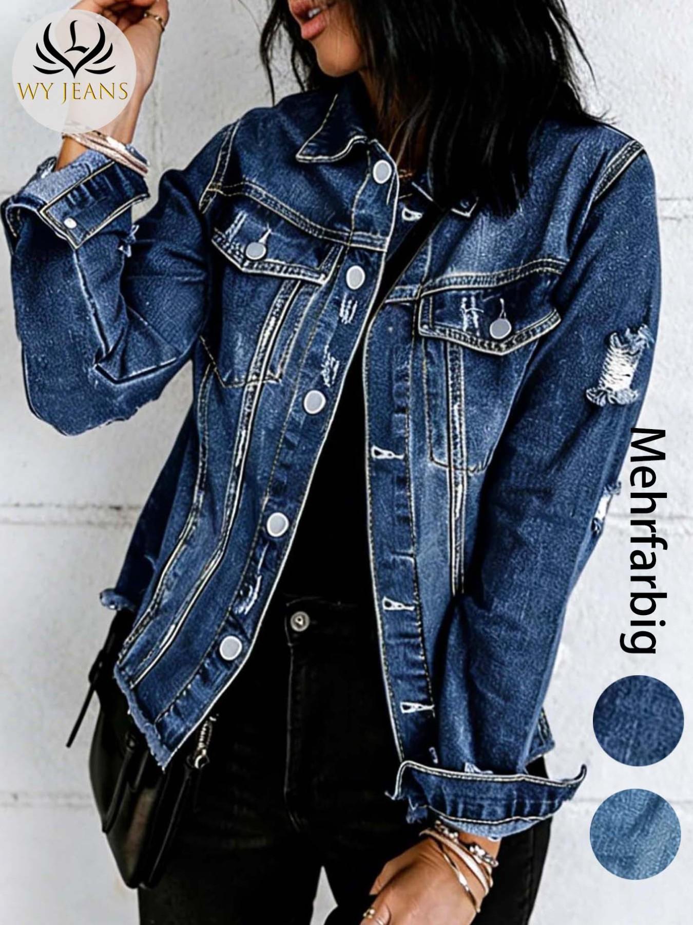 Women's Fitted Long Sleeve Button Front Jacket, Casual Plain Design, All Season Wear, Essential Fashion Item for Every Wardrobe