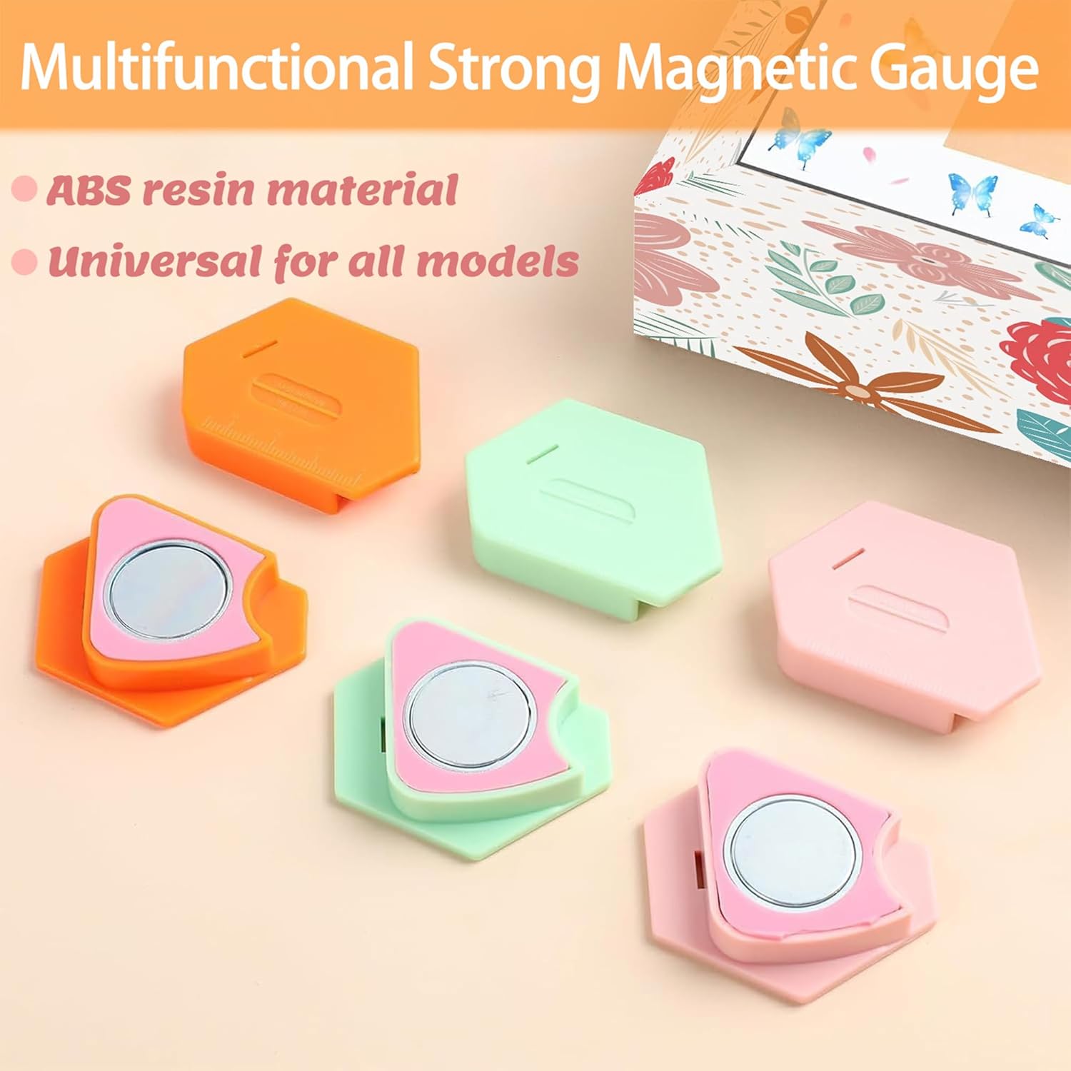 3 Pack  Seam Guide for Sewing Machine, Upgraded Multifunctional Polygonal Hemmer Guide with Scale, Universal Sewing Accessories Supplies for  Making Machines (3color)