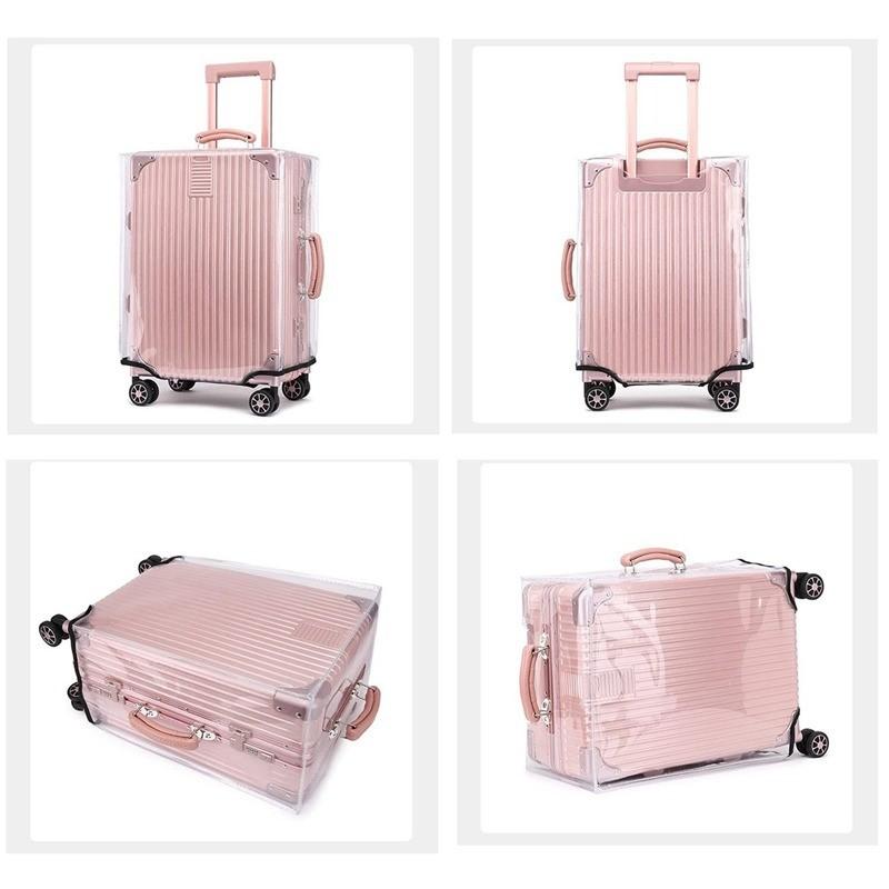 Transparent Thickened Durable Waterproof Luggage Protector, Travel Suitcase Cover for 20/24/26/28 Inch, Protective Case for Rolling Bags