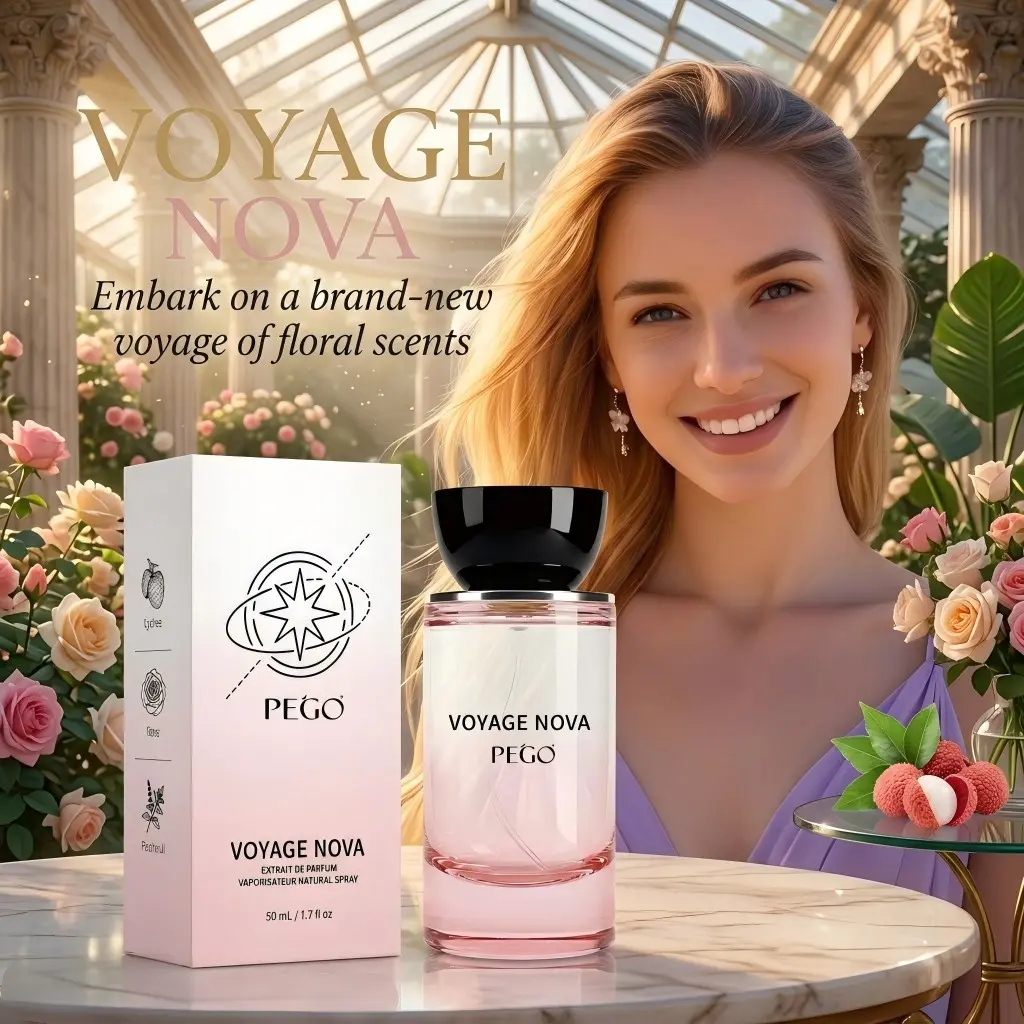Pego Voyage Nova | Rosey Fruity Floral | Extrait De Parfum 50ml | Long Lasting Luxury Fragrance | Floral Fruity Scents | Daily women's perfume rose vibrant for women Summervibes Alluring