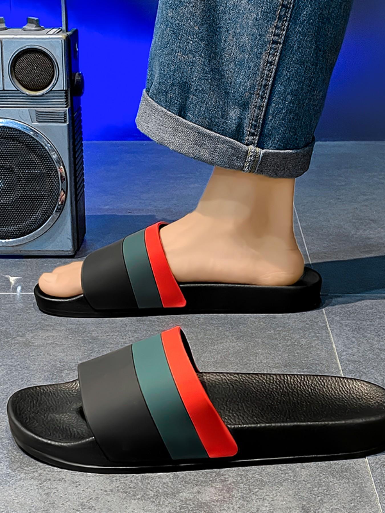 Classic Fashion Men's Open-Toe Sandals, Comfortable Non-Slip Breathable Durable, Ideal for Daily Casual Home Bathroom Indoor Outdoor Use