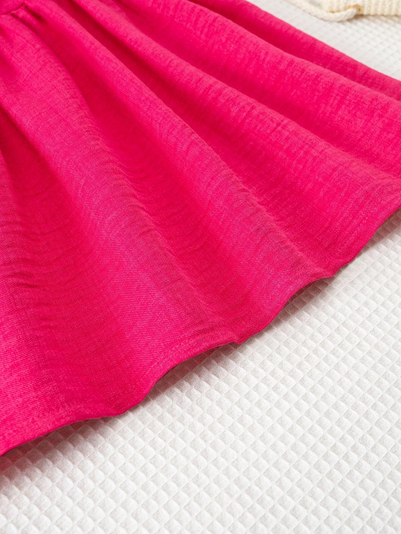 Girls' Summer Sleeveless Dress, Front Embellished with Large Butterfly Knot, Thin Shoulder Straps Design, Sweet Fresh Style, Suitable for Ages 3-8