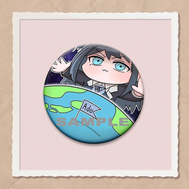 32/44/58mm Ado Kyogen X Uta Enamel Pins I Love Ado Vintage Anime Brooch Creative Badge for Hat Bag Decoration Fans Collect Gifts