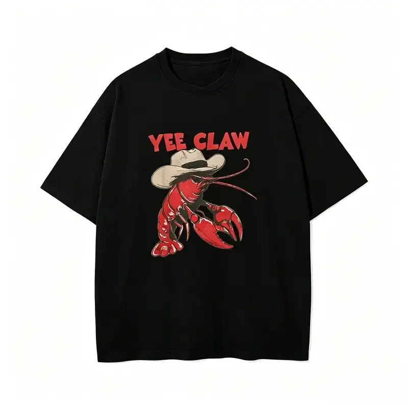 Lobster Cowboy TShirt, Yee Claw TShirt, Funny Western Beach TShirt, Coastal Cowgirl Graphic Tee, Trendy Cute Lobster Tee, Beach Tee