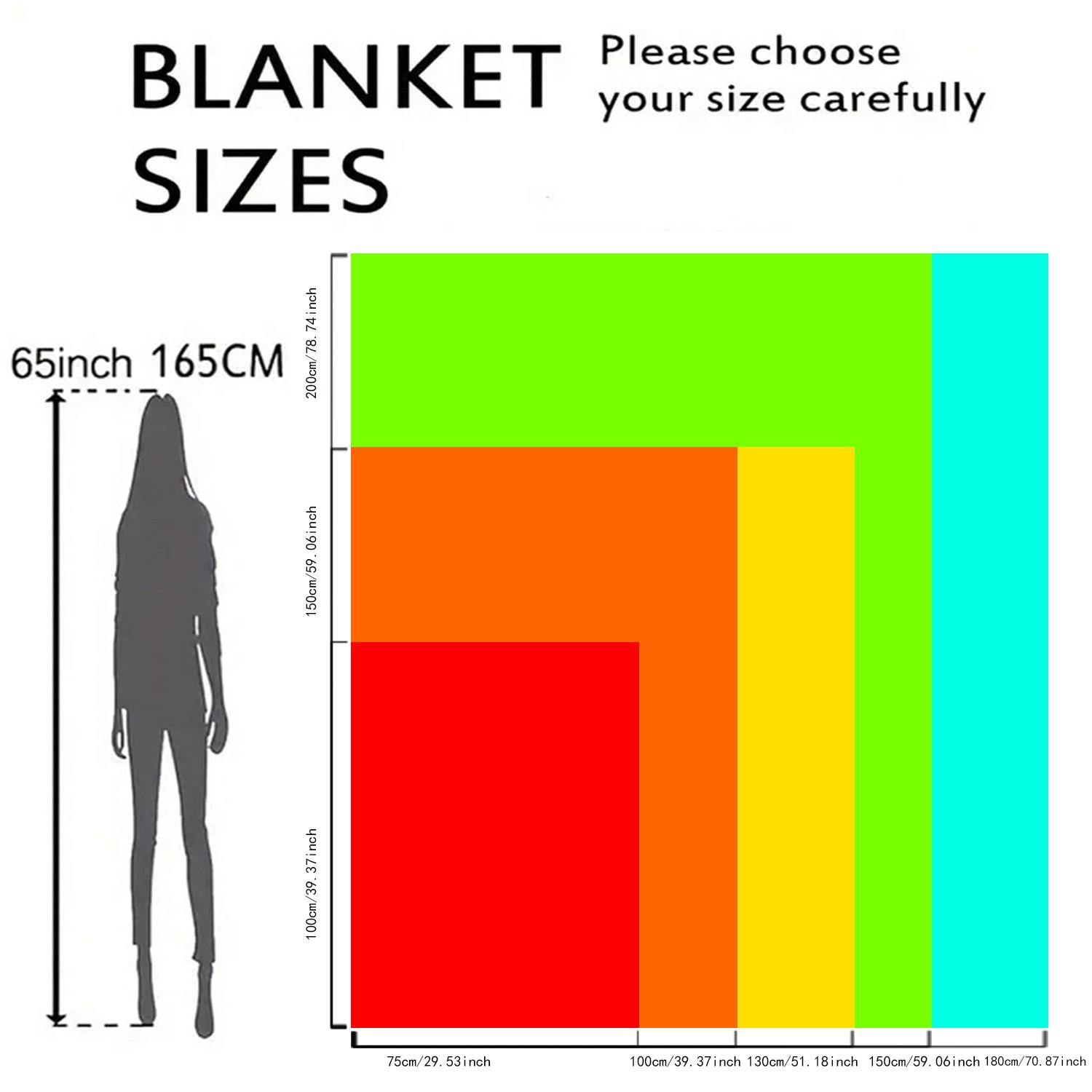 Cartoon Pattern Soft Blanket, 1/2 Counts Casual Throw Blanket, Air-Conditioned Room Blanket, Warm Nap Blanket for Home & Office