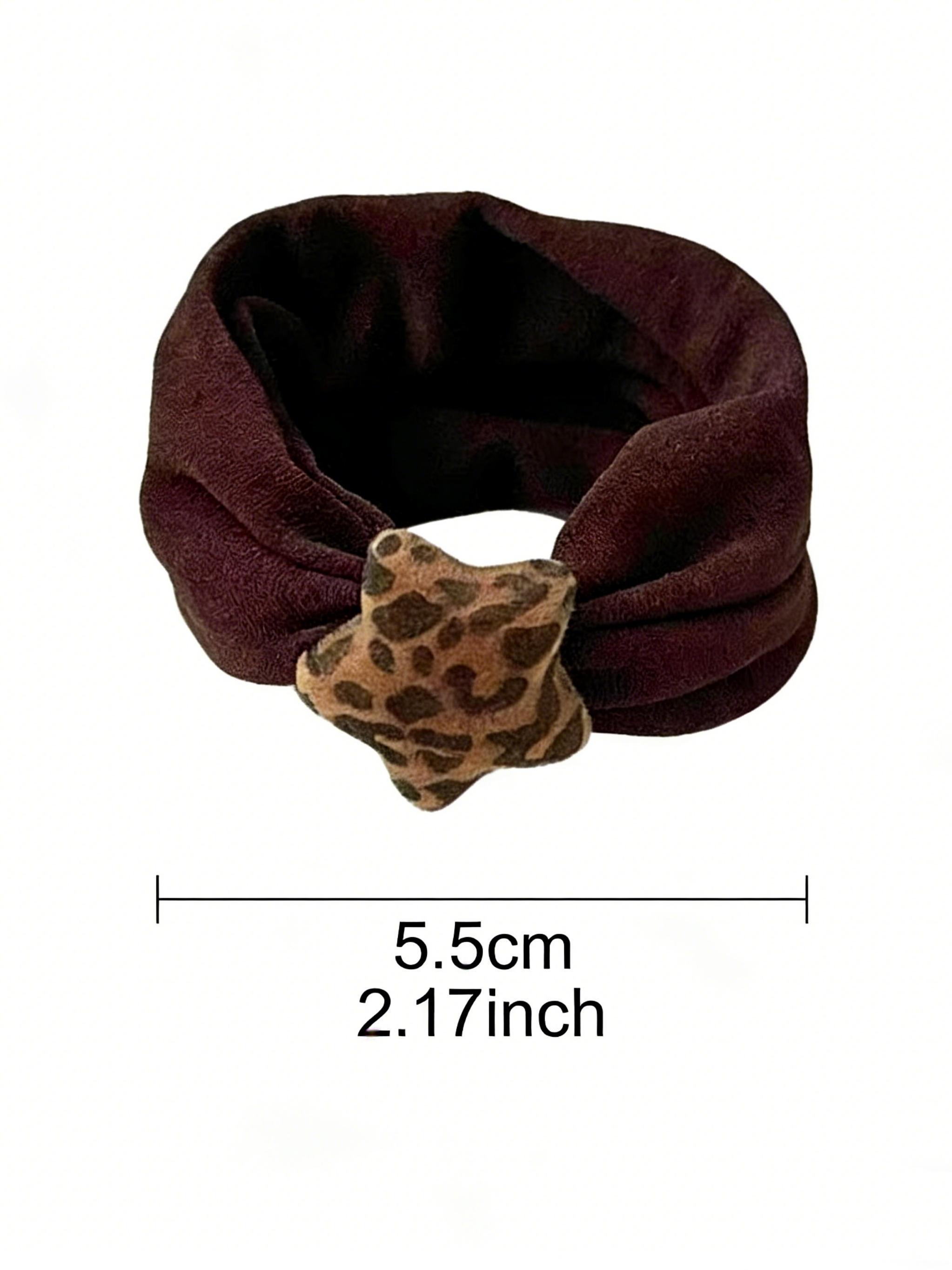 6 Pcs Leopard Print Hair Ties for Women, High Elasticity Durable Rubber Bands, Simple New Design Hair Rings, Versatile Head Accessories