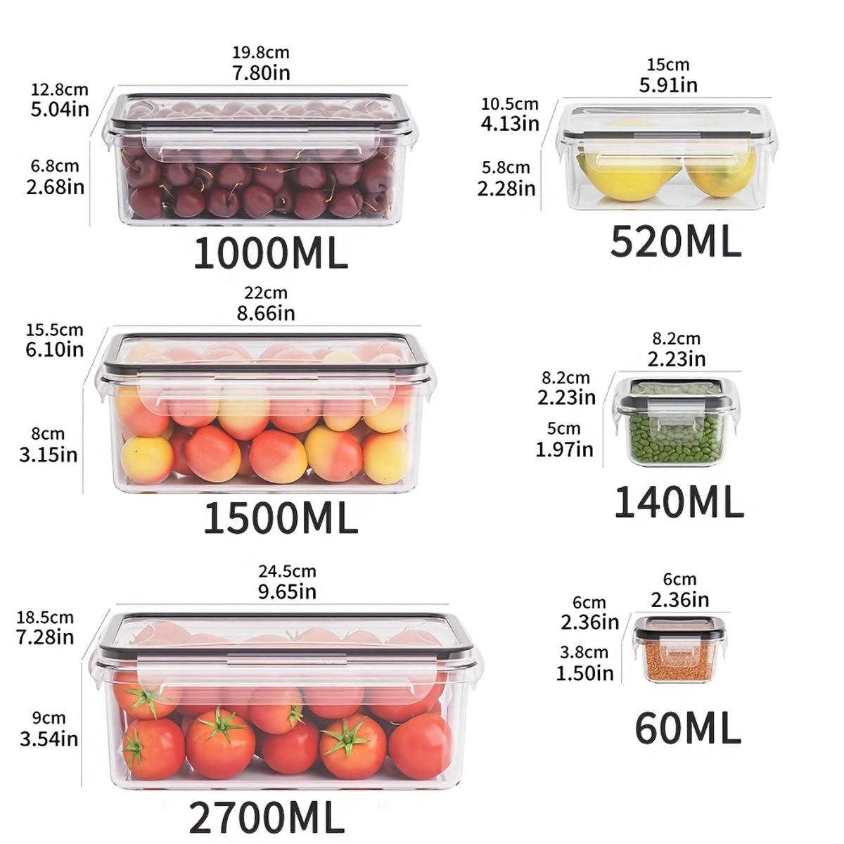 Multi-Functional Kitchen Storage Box Set, 4 Boxes with Leakproof Design, Food Grade Plastic Material, Microwave Safe, Dishwasher Cleanable