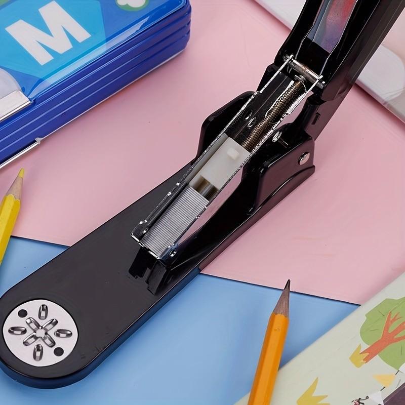 1pc 360 Rotatable Duty Stapler, Center Stapler, Multifunctional Binding Machine, Efficient Document Organizer Tool, Ideal for Office & Home Use, School Paper Staplers Office Bookbinding Supplies