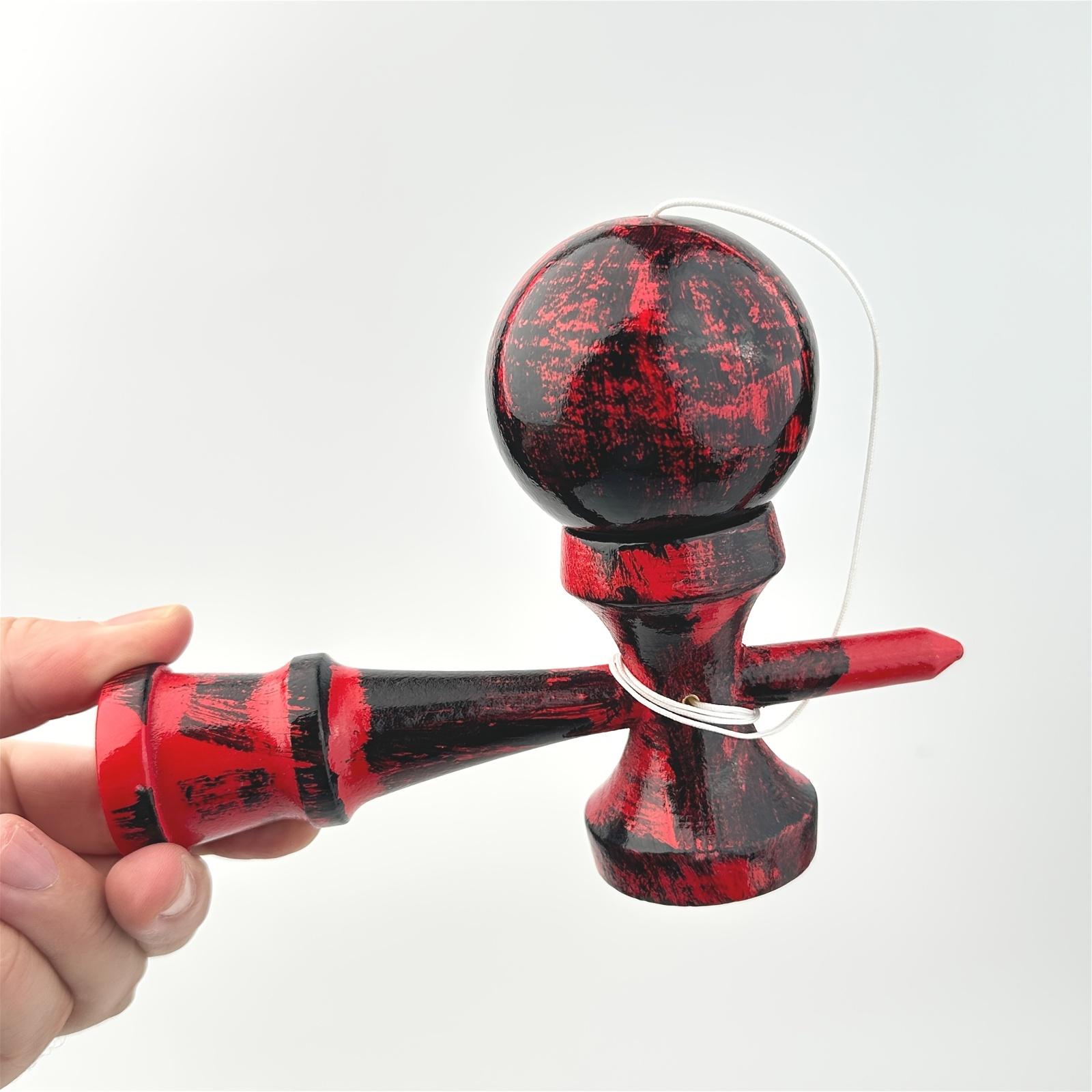 Wood graffiti Red Kendama Skill Ball Mixed Color Design Balance Coordination Exercise Beginners Sports Leisure Equipment