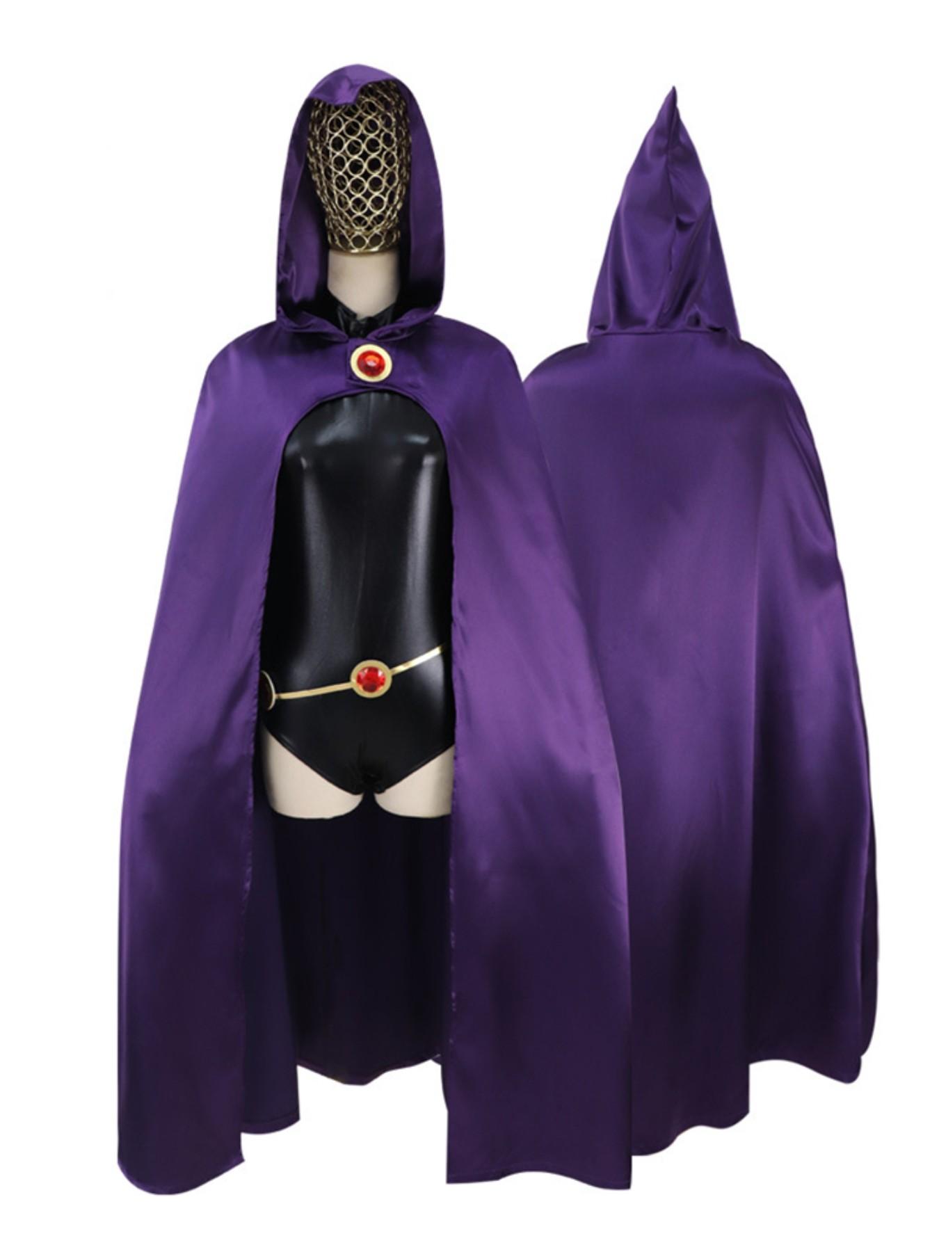 Comic Hero Cosplay Costume, Raven Teen Titan Halloween Performance, Loose-Fitting Jumpsuit, All Seasons Party Wear